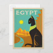 Carte Postale Égypte Cat (Devant / Derrière)