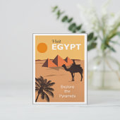 Carte Postale Egypte, Explorez les Pyramides, affiche de voyage (Debout devant)