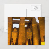 Carte Postale Égypte, Louxor. Temple de Karnak. (Devant / Derrière)