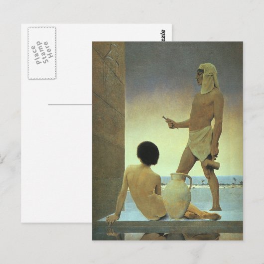 Carte Postale Egypte, Maxfield Parrish) (Devant / Derrière)