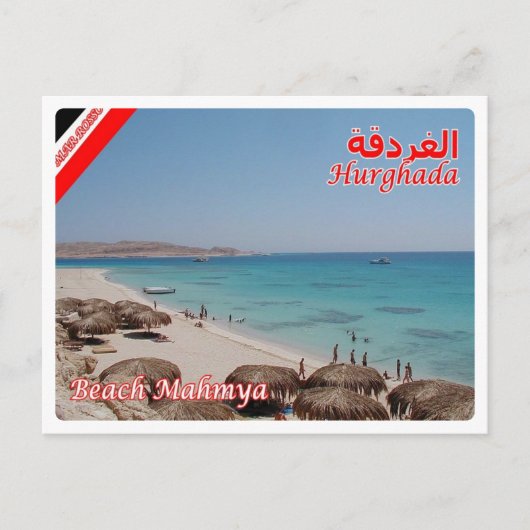 Carte Postale Égypte - Mer Rouge - Hurghada - Plage de Mamya - (Devant)