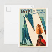Carte Postale Égypte, Navigation sur le fleuve Nail (Devant / Derrière)