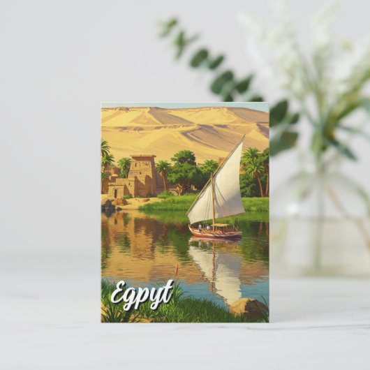 Carte Postale Égypte Nil Felucca (Debout devant)