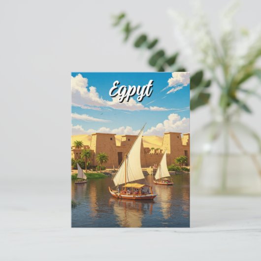 Carte Postale Égypte Nil Felucca (Debout devant)