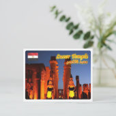 Carte Postale Egypte - Temple De Louxor De Nuit - (Debout devant)