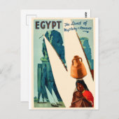Carte Postale Egypte, Voile sur Nail River (Devant / Derrière)