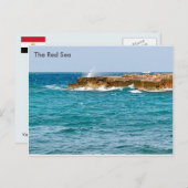 Carte Postale Égypte Vue de la mer Rouge depuis l'Égypte (Devant / Derrière)