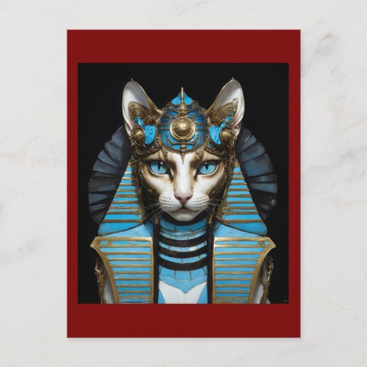 Carte Postale Egyptian cat pharaoh (Devant)