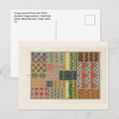 Carte Postale Egyptian textiles and patterns postcard (Devant / Derrière)