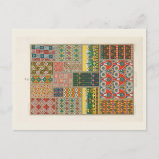 Carte Postale Egyptian textiles and patterns postcard