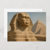Carte postale égyptienne Majestic Sphinx Guardian (Devant / Derrière)