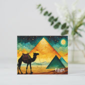 Carte postale égyptienne Pyramides Camping Desert (Debout devant)