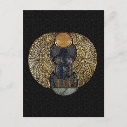 Carte postale égyptienne Scarab ailé (Devant)