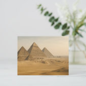 Carte postale égyptienne Vue du désert Pyramides d (Debout devant)