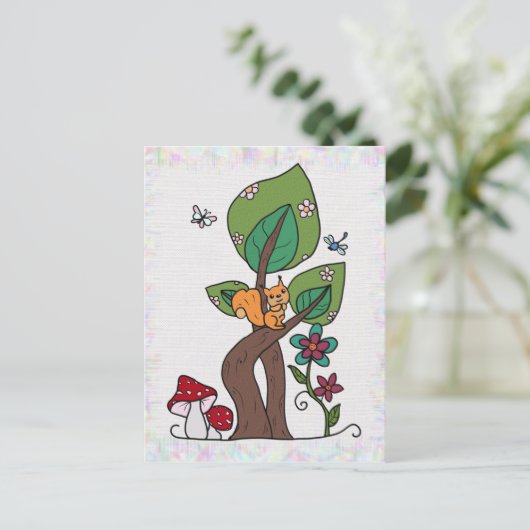 Carte Postale Eichhörnchen im Baum (Debout devant)