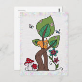 Carte Postale Eichhörnchen im Baum (Devant / Derrière)