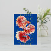 Carte postale Eid Nowruz Lucky Goldfish Trio (Debout devant)