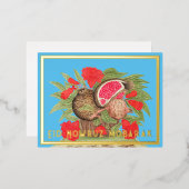 Carte postale Eid Nowruz Mubarak Pomegranak Foil (Recto/Verso)