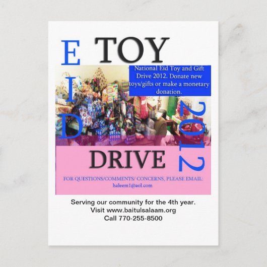 Carte Postale Eid Toy Drive 2012 (Devant)