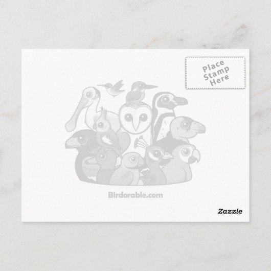 Carte Postale Eider commun Birdorable (Dos)