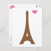 Carte Postale Eiffel amoureux... (Devant / Derrière)