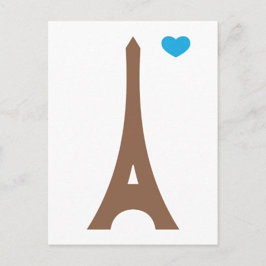 Carte Postale Eiffel amoureux... (Devant)