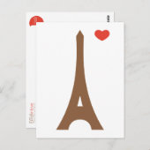 Carte Postale Eiffel amoureux... (Devant / Derrière)