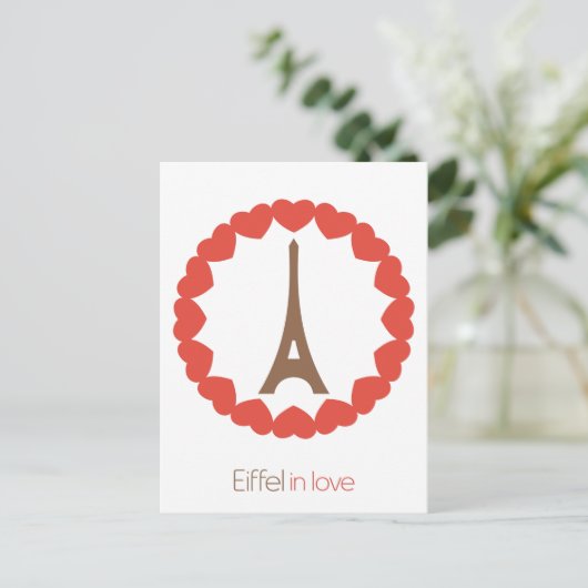 Carte Postale Eiffel amoureux... (Debout devant)