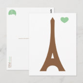 Carte Postale Eiffel amoureux... (Devant / Derrière)