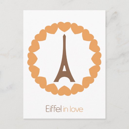 Carte Postale Eiffel amoureux... (Devant)