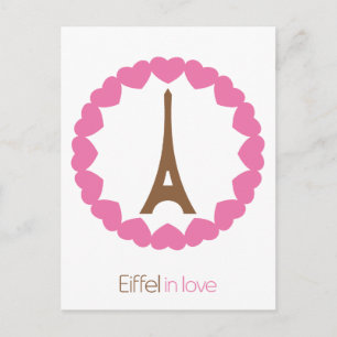 Carte Postale Eiffel amoureux...