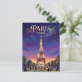 Carte Postale Eiffel Tower France (Debout devant)