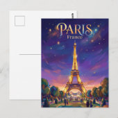 Carte Postale Eiffel Tower France (Devant / Derrière)