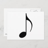 Carte Postale eighth note (Devant / Derrière)