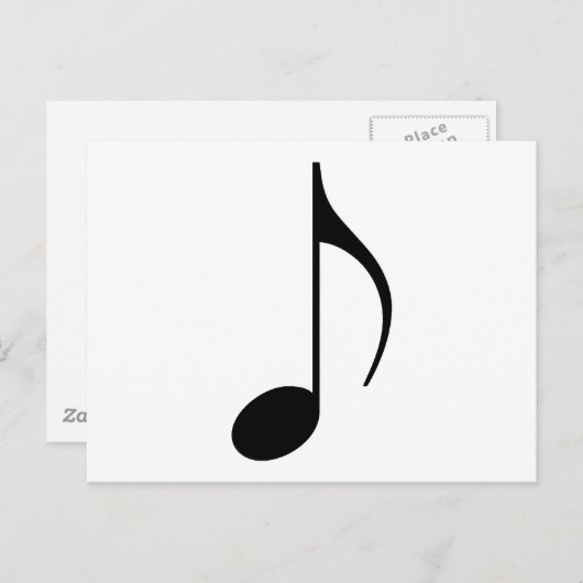 Carte Postale eighth note (Devant / Derrière)