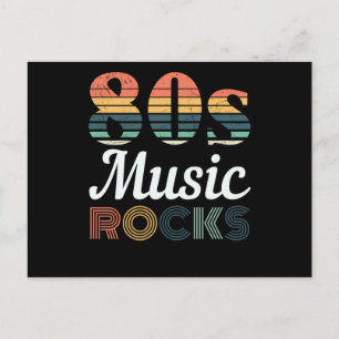 Carte Postale Eighties Music Rocks Cool 80s Retro