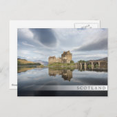 Carte Postale Eilean Donan Castle avec réflexion en Ecosse (Devant / Derrière)