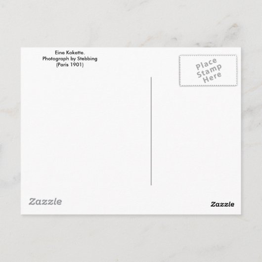 Carte Postale Eine Kokette (Dos)