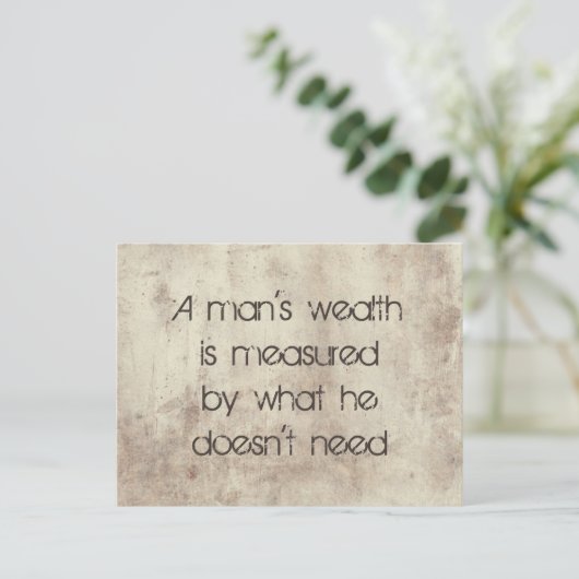 Carte Postale Eines Menschen Reichtum (Debout devant)