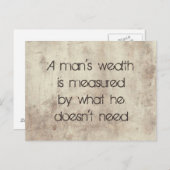 Carte Postale Eines Menschen Reichtum (Devant / Derrière)