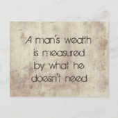 Carte Postale Eines Menschen Reichtum (Devant)