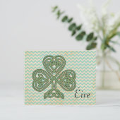 Carte Postale Éire Trèfle celtique (Debout devant)