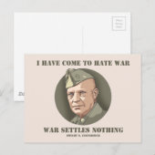 Carte Postale Eisenhower -Guerre (Devant / Derrière)