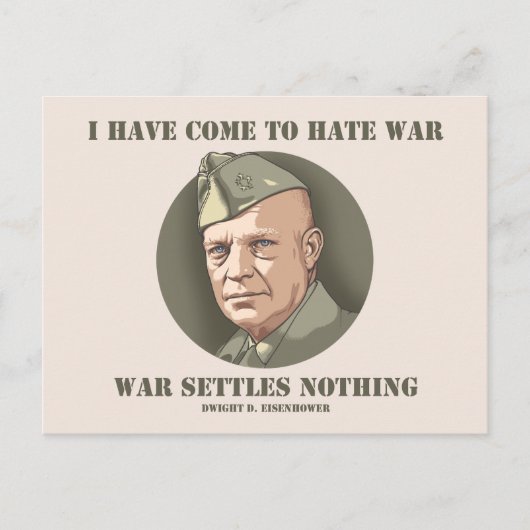 Carte Postale Eisenhower -Guerre (Devant)