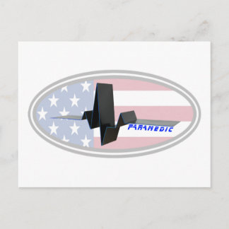 Carte Postale EKG Paramedic USA