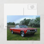 Carte Postale EL 1967 de Chevrolet Chevelle Camino (Devant / Derrière)