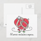 Carte Postale El amor verdadero espera. (Devant / Derrière)