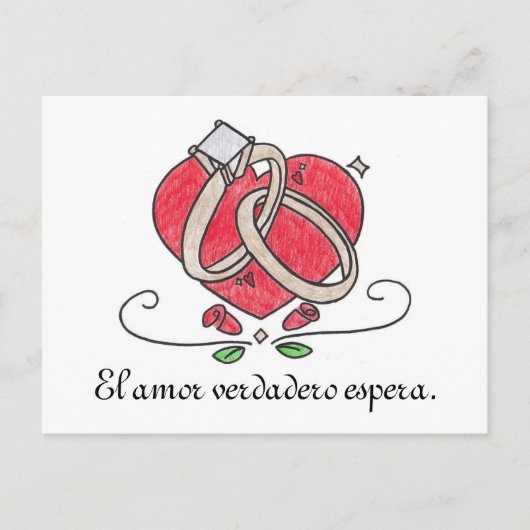 Carte Postale El amor verdadero espera. (Devant)