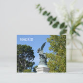 Carte Postale El Angel Caido, Parc du Retiro, Madrid (Debout devant)