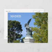 Carte Postale El Angel Caido, Parc du Retiro, Madrid (Devant / Derrière)